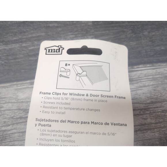 Window Screen Secure Screw Frame Clips 5/16 inch 8 Pieces M-D BuildinG {Q} - Picture 2 of 6